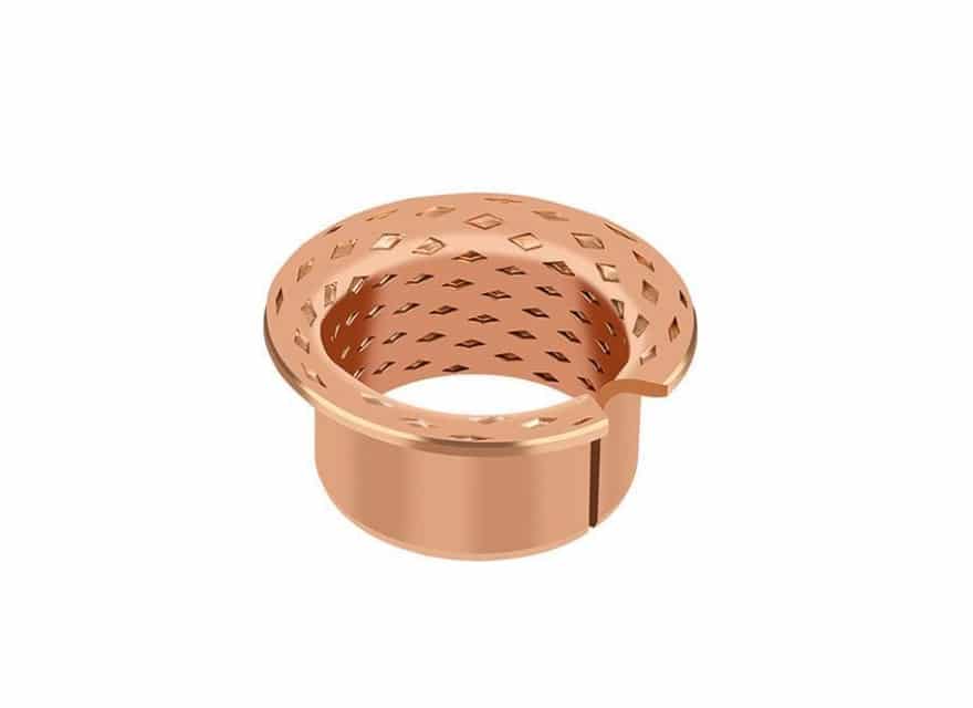 CUSN8 BRONZE PLAIN BEARINGS Diamond oil holes lubricating Flange self-lubricating bronze bushing