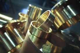 Manganese Bronze Bushing 8 Self-lubricating manganese bronze bushing/bearing.