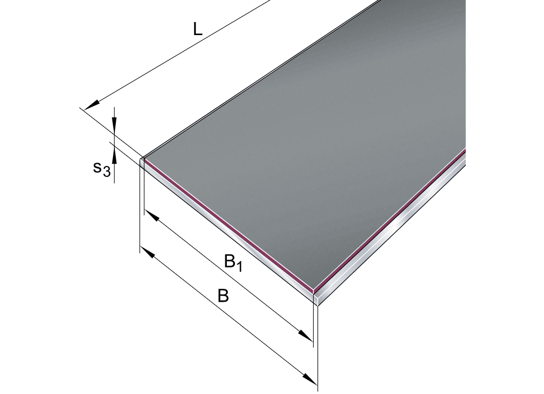 strips, maintenance-free, with steel backing