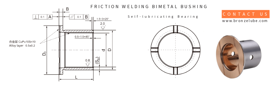 firction welding bimetal bushing