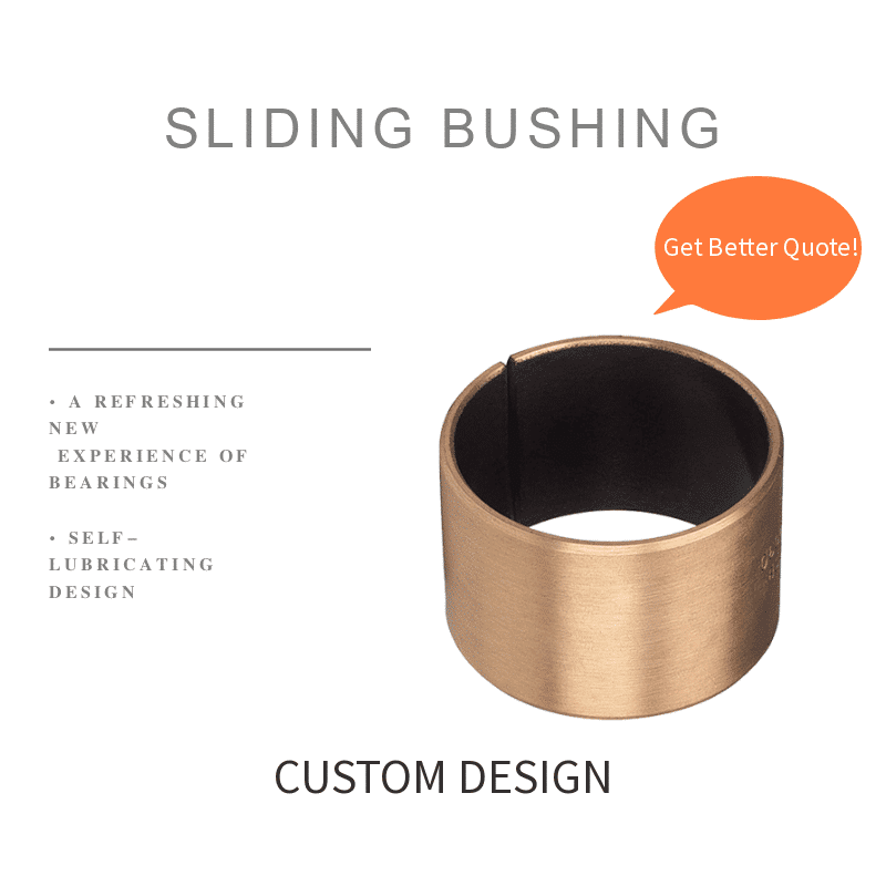 Wrapped Sliding Bushing Flange Bronze PTFE Layer Available