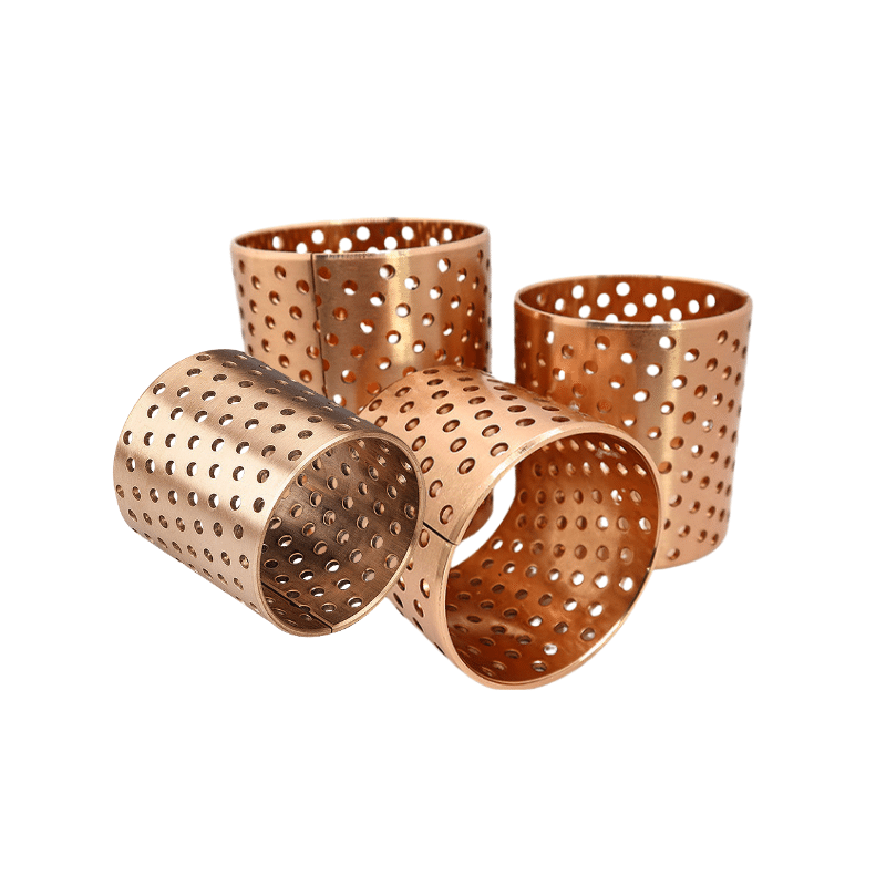 CUSN8 BRONZE BEAIRNGS WRAPPED 4 CUSN8 BRONZE BEAIRNGS WRAPPED Bronze bearings made of CuSn8 with grease reservoirs available as Cylindrical bushes with non-standard dimensions, customized bearing designs