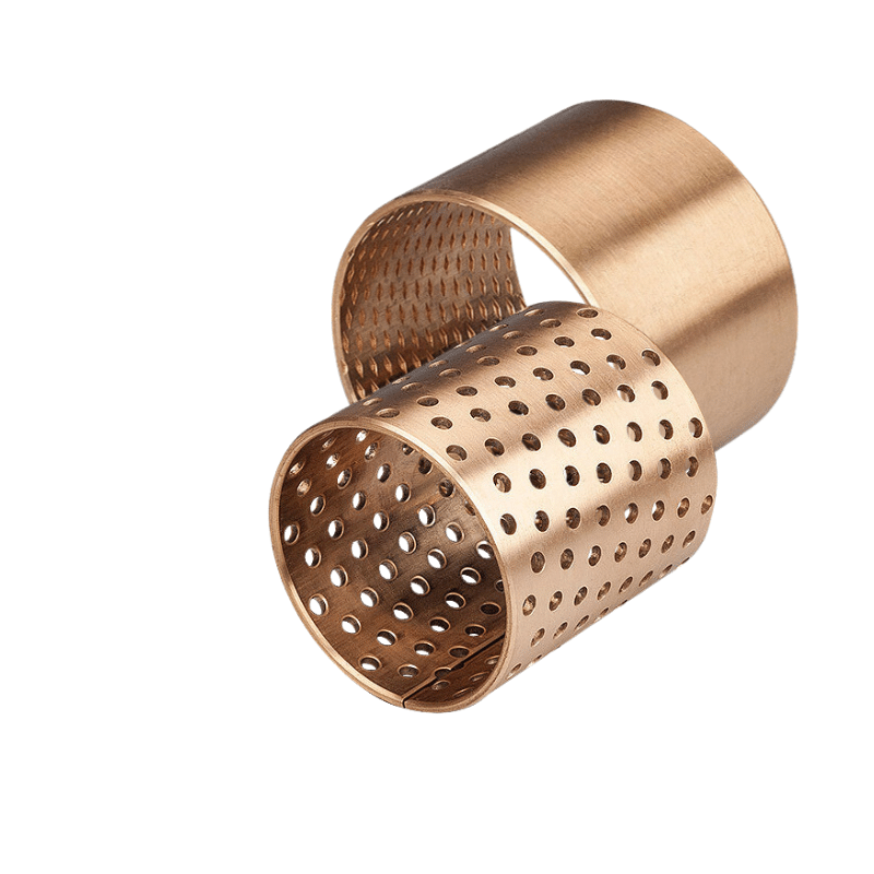 LUBRICATING HOLES BRONZE BEARINGS CUSN8 BRONZE BEARINGS Bronze bearings made of CuSn8 with lubrication indents