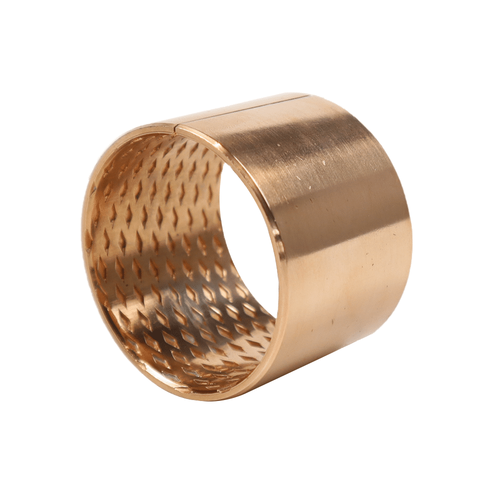 wrapped bronze bushing with diamond pockets