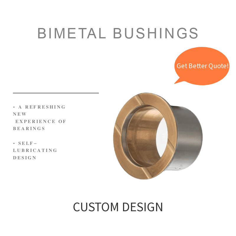 collar type bimetal bushings for track roller
