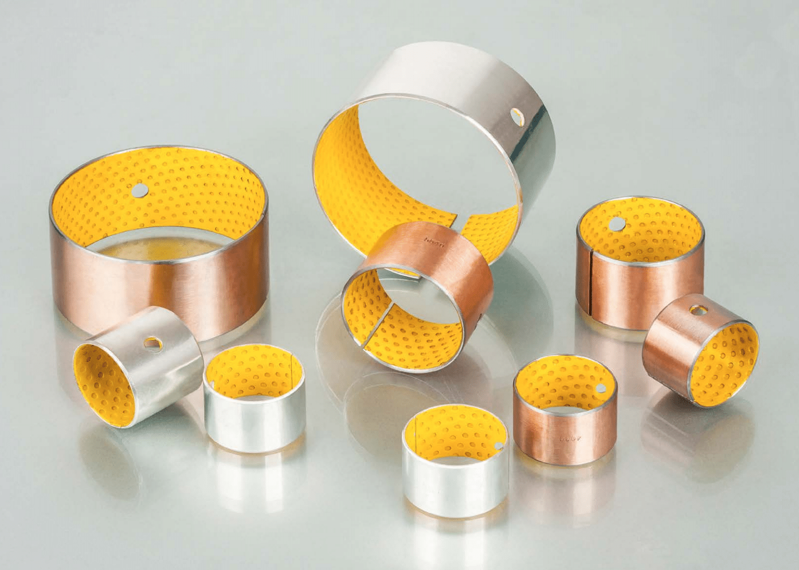 Metal-polymer composite bearings