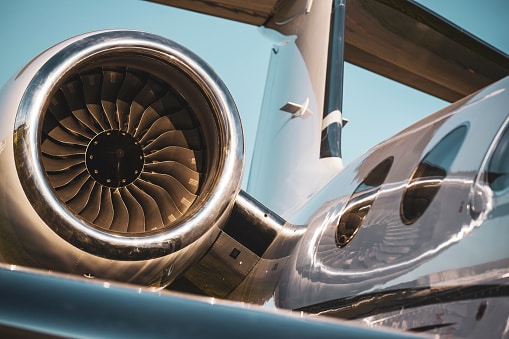 Aircraft tail section and engine detail