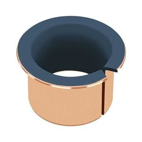 cylindrical Cast bronze bushings with solid lubricant inserts
