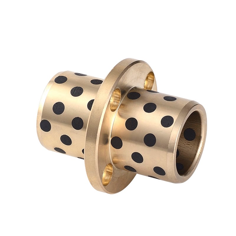 Middle round flange graphite bronze oil-free bushing