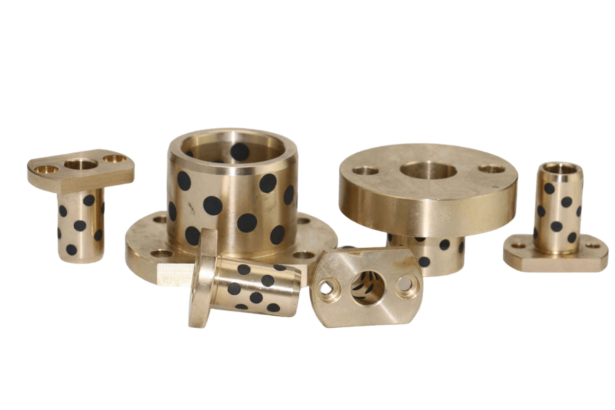 bronze bearing copper brass CuSn5Zn5Pb5 brass bushes lubricating graphite