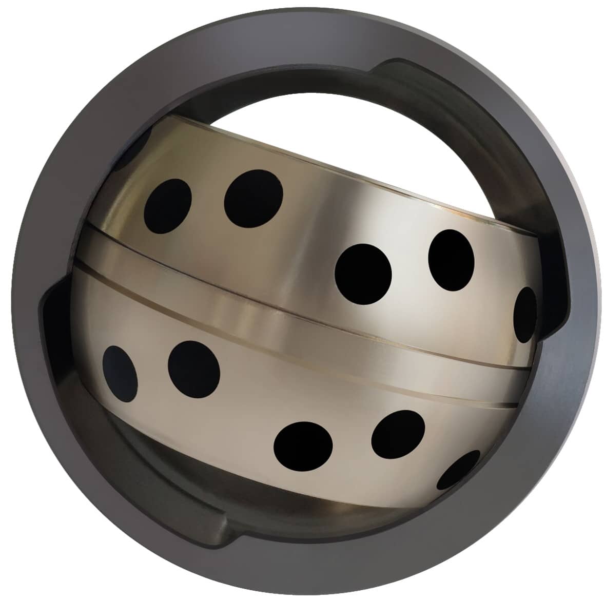 Oil-free self-lubricating centripetal joint bearings, spherical