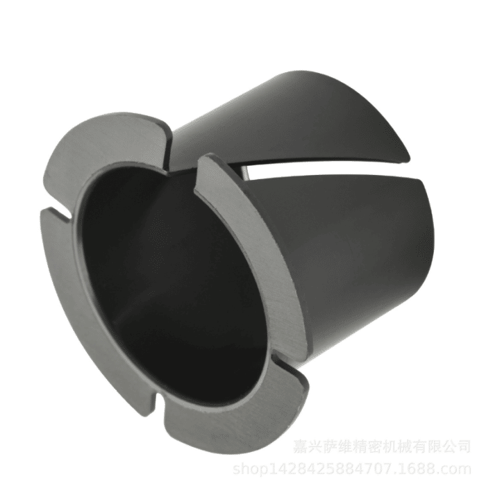 Plastic flange bearing flange bearing adjustable elastic diagonal opening thin wall design