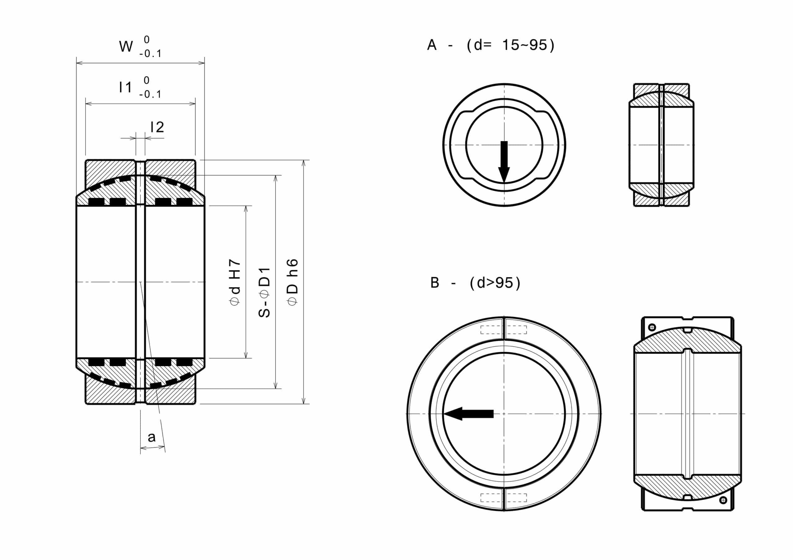 Spherical bearing, self lubricating