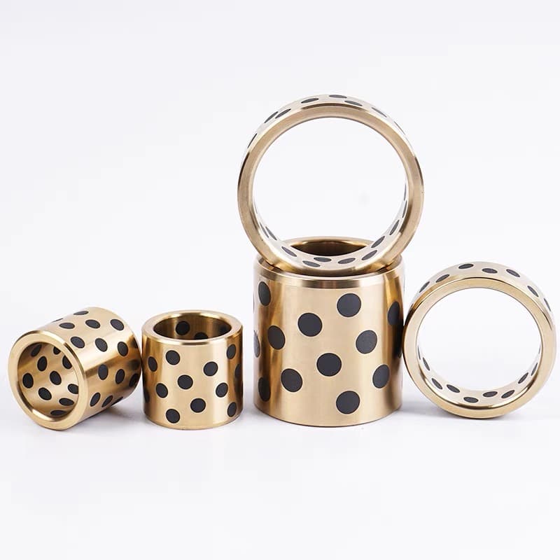 Oilless Graphite Lubricating Brass Bearing Bushing Sleeve