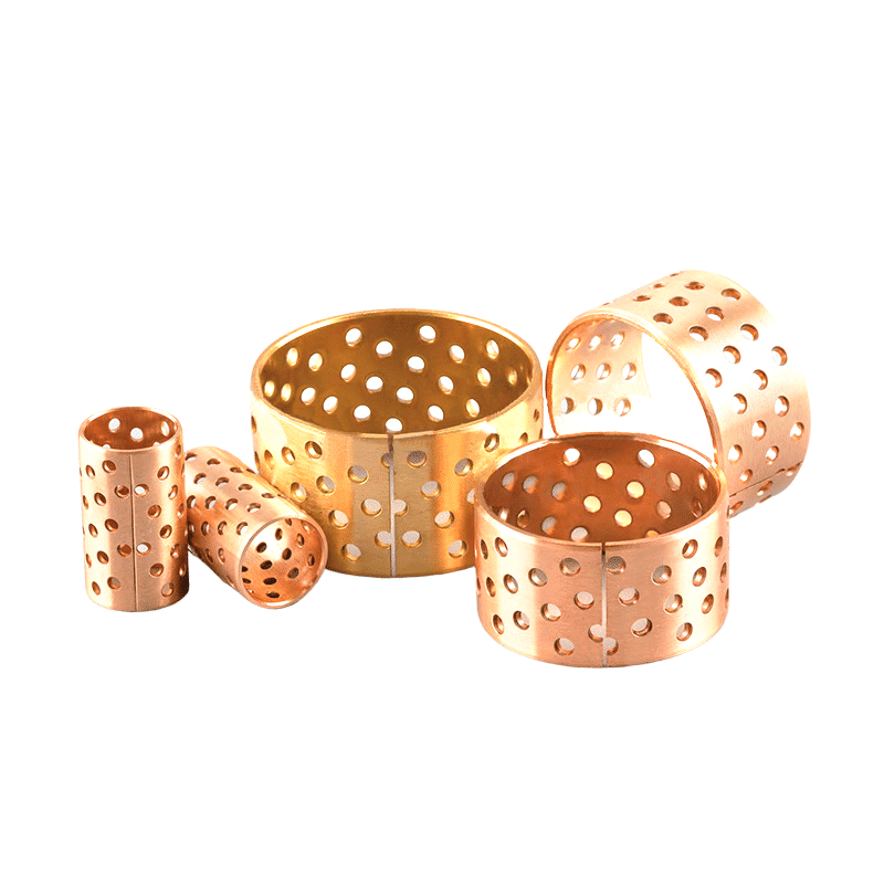 Wrapped straight bronze bushing with through holes. Manufacturer Code FB092/LD