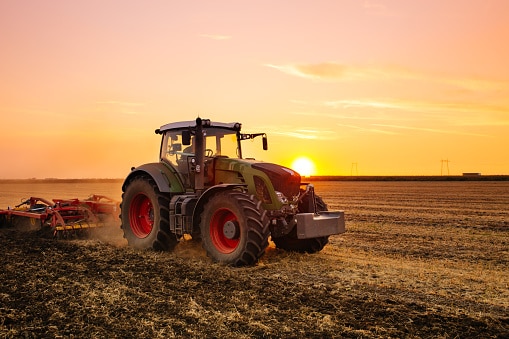tractor on the field picture id491151340