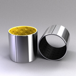 composite bushes2 POM bearing Steel Shell with POM Plastic Liner - Inch and Metric