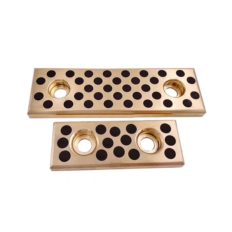bronze slide plate CuZn25Al5 bearing with graphite plugs