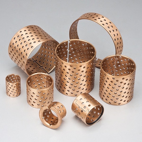 Wrapped Bronze Bushing CuSn8 Lubricating Holes