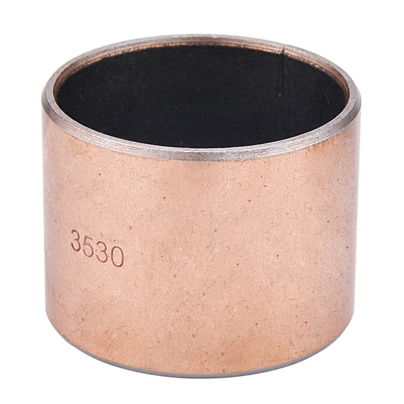 composite bearing sleeve bushing3 Our metal-backed, PTFE-based (polytetrafluoroethylene) polymer bushing materials have a common structure, consisting of a steel backing bonded to a porous bronze sinter layer. This bronze sinter layer is impregnated and overlaid with the filled PTFE bushing lining.