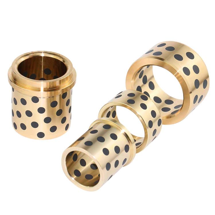 graphite plugged bronze bushings4 Cast Bronze Bushings Graphite Plugged (SLP)
