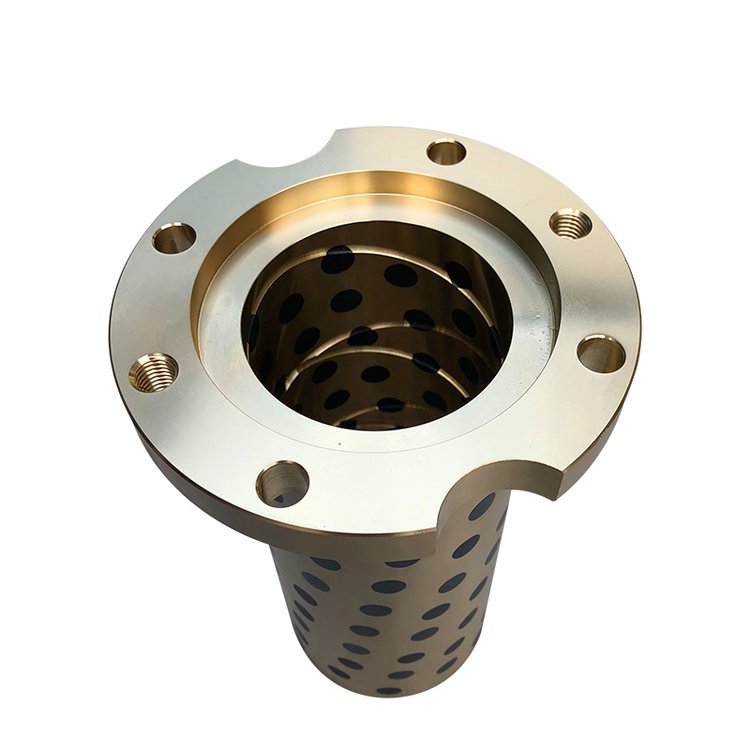 flange groove graphite oil groove brass bearings