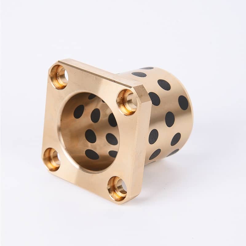 self-lubricating Bearing bushes_6113 Copper alloy flange, continuous casting per ASTM B505 UNS C93200, graphite-impregnated bronze bushes.