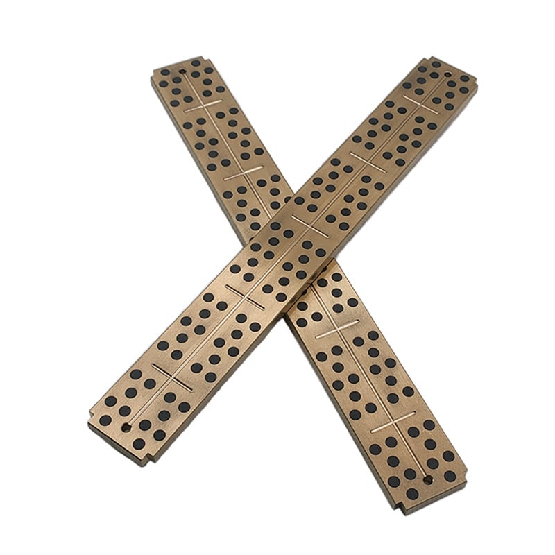 Self Lubricating Bronze Wear Plate Grooved ALLOY CuZn25Al5 bearing with graphite plugs