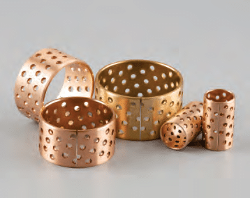 BRONZE SPLIT BUSHINGS 10 Bronze Bearings and Bronze Sleeve Bushings made of CuSn8 with Grease Reservoirs for Long Term Lubrication
