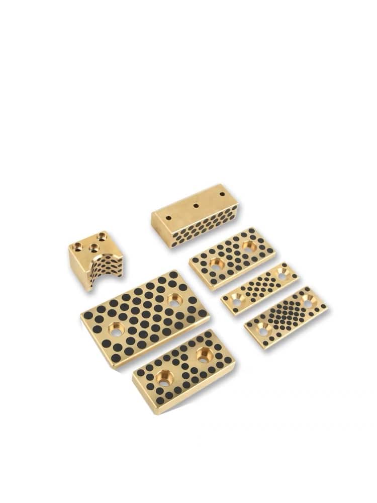 Bronze Guide Slide Embedded Solid Lubrication Bearings JESWOilless Wear Plate