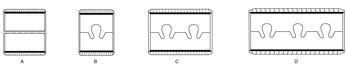 JF800 bimetallic bearings 10 Lock Types for Bi-metal Bushing Bearing