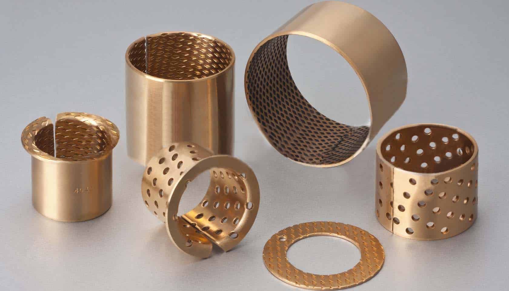 Wrapped bronze bearings